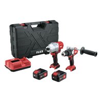 FLEXperience 02 Aku rázový utahovák IW 3/4" 18.0-EC + aku vrtačka PD 2G 18.0-EC FS55, Flex